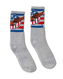 SOCCO - USA-Made Striped Crew Socks - SC100