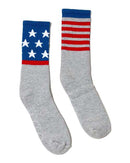 SOCCO - USA-Made Striped Crew Socks - SC100