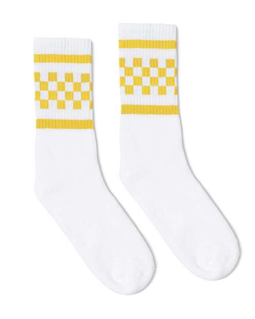 SOCCO - USA-Made Checkered Crew Socks - SC300