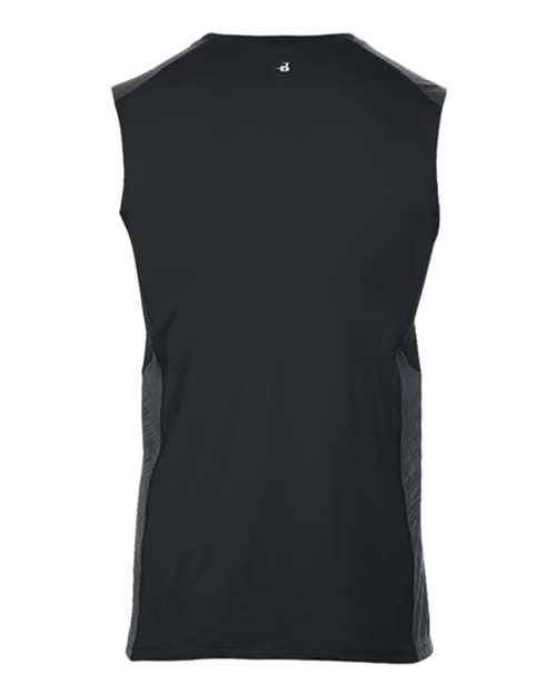 Badger - Line Embossed Fitted Sleeveless - 4558