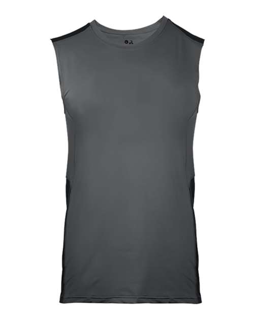 Badger - Line Embossed Fitted Sleeveless - 4558