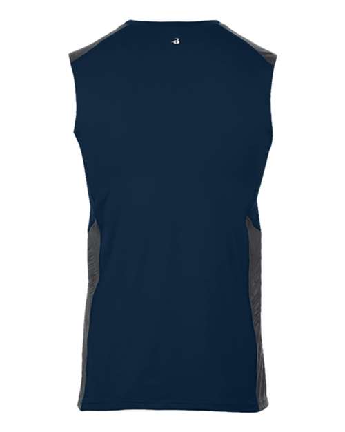 Badger - Line Embossed Fitted Sleeveless - 4558