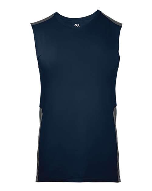 Badger - Line Embossed Fitted Sleeveless - 4558