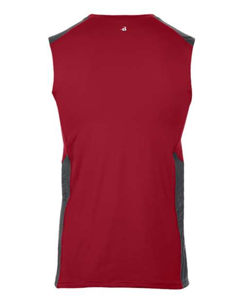 Badger - Line Embossed Fitted Sleeveless - 4558