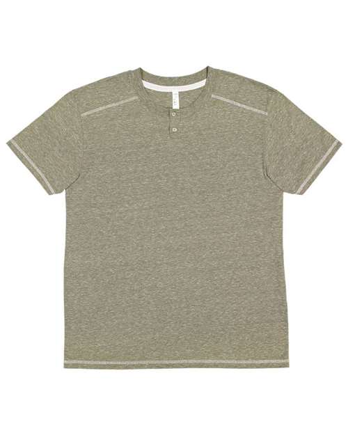 LAT - Harborside Mélange Jersey Henley - 6992