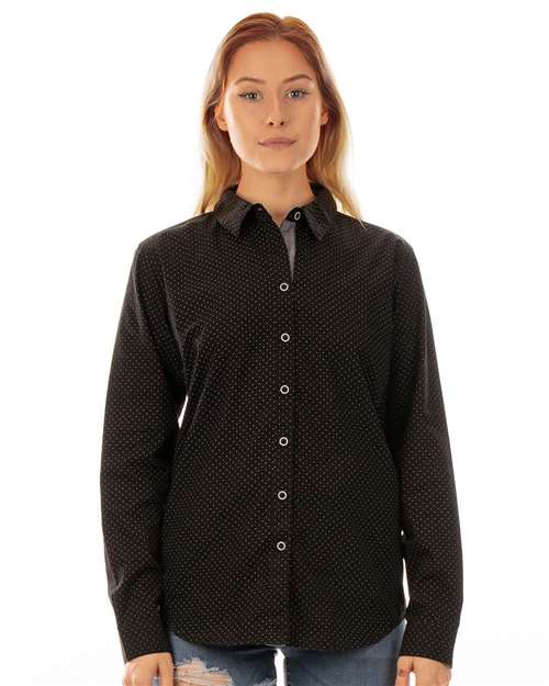 Burnside - Women's Peached Poplin Long Sleeve Shirt - 5290