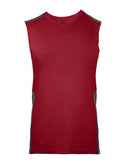 Badger - Line Embossed Fitted Sleeveless - 4558