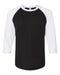 JERZEES - Premium Blend Ringspun Three-Quarter Sleeve Raglan Baseball T-Shirt - 560RR