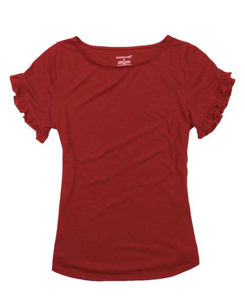 Boxercraft - Girls' Ruffle Sleeve T-Shirt - YT64