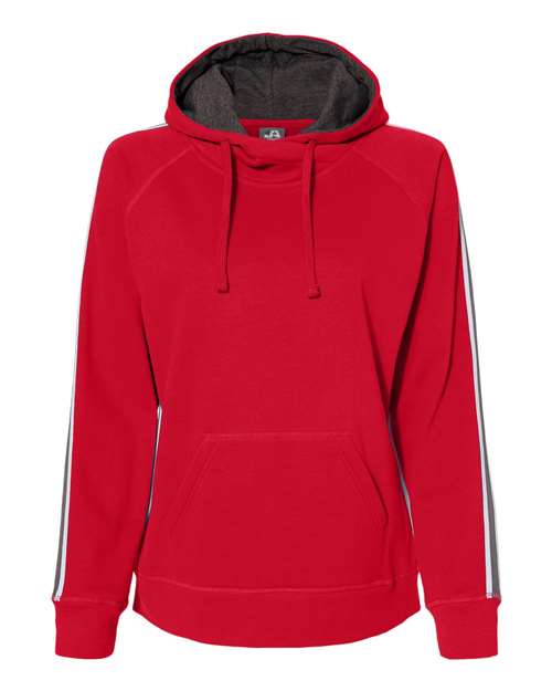 J. America - Women's Burnout French Terry Crop Pullover Hoodie - 8642