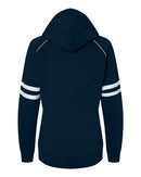 J. America - Women's Varsity Fleece Piped Hooded Sweatshirt - 8645