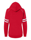 J. America - Women's Varsity Fleece Piped Hooded Sweatshirt - 8645