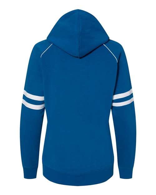 J. America - Women's Varsity Fleece Piped Hooded Sweatshirt - 8645