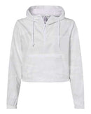 Independent Trading Co. - Women's Lightweight Quarter-Zip Pullover Crop Windbreaker - EXP64CRP