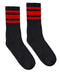 SOCCO - USA-Made Striped Crew Socks - SC100