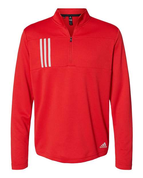 Adidas - 3-Stripes Double Knit Quarter-Zip Pullover - A482