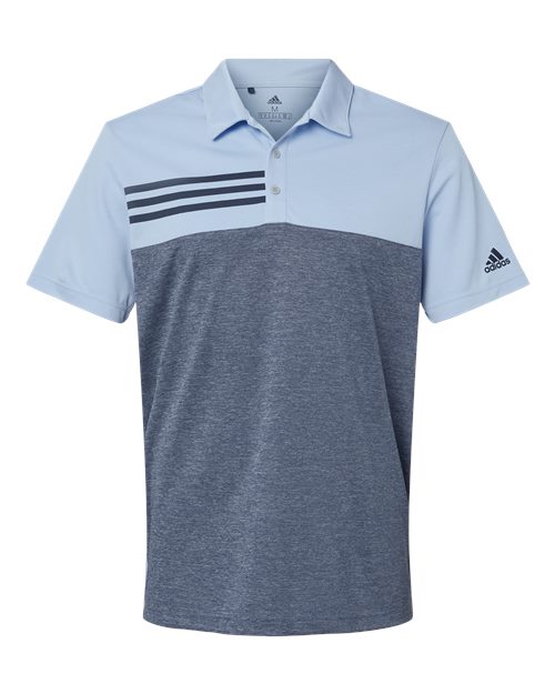 Adidas - Heathered Colorblock 3-Stripes Sport Shirt - A508