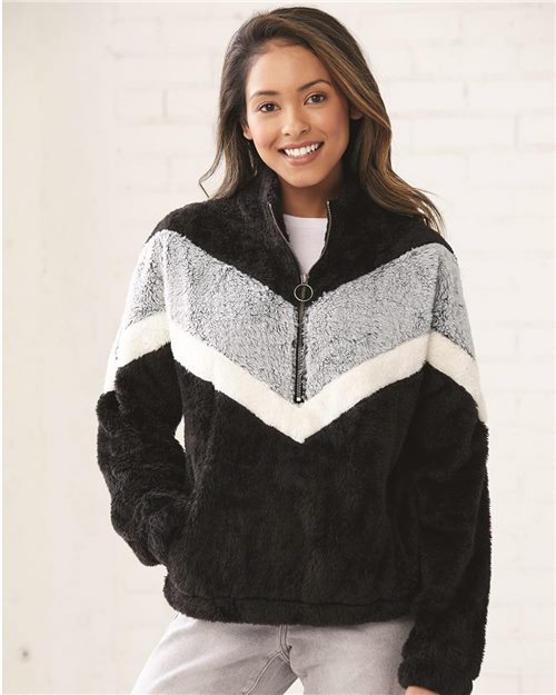 Boxercraft - Women's Chevron Fuzzy Fleece Pullover - FZ05