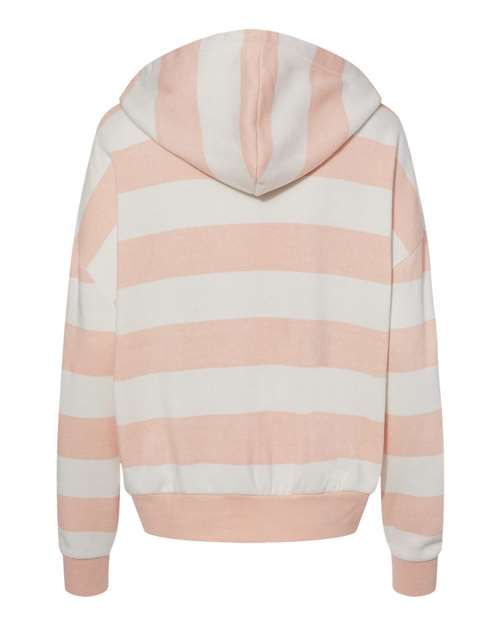 MV Sport - Women's Striped Fleece Boxy Hooded Sweatshirt - W21721