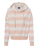 MV Sport - Women's Striped Fleece Boxy Hooded Sweatshirt - W21721