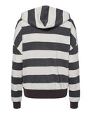 MV Sport - Women's Striped Fleece Boxy Hooded Sweatshirt - W21721