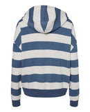 MV Sport - Women's Striped Fleece Boxy Hooded Sweatshirt - W21721