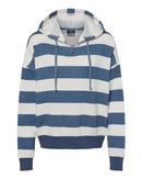 MV Sport - Women's Striped Fleece Boxy Hooded Sweatshirt - W21721