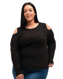 Boxercraft - Women's Plus Size Cold Shoulder Long Sleeve T-Shirt - PT31