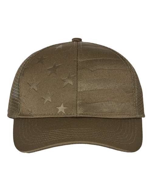 Outdoor Cap - Debossed Stars and Stripes Mesh-Back Cap - USA750M