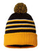 Richardson - Stripe Pom Cuffed Beanie - 134