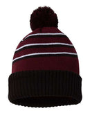 Richardson - Stripe Pom Cuffed Beanie - 134