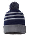 Richardson - Stripe Pom Cuffed Beanie - 134