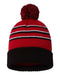 Richardson - Stripe Pom Cuffed Beanie - 134