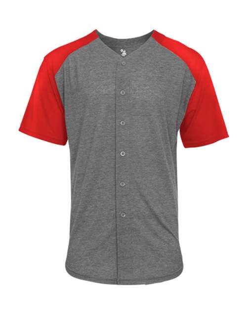 Badger - Triblend Full Button T-Shirt - 4950