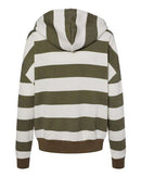 MV Sport - Women's Striped Fleece Boxy Hooded Sweatshirt - W21721