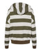 MV Sport - Women's Striped Fleece Boxy Hooded Sweatshirt - W21721