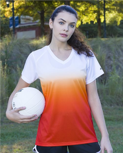 Badger - Women's V-Neck Ombre T-Shirt - 4207