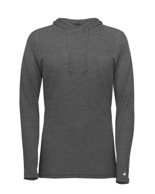 Badger - Women's Tri-Blend Surplice Long Sleeve Hooded T-Shirt - 4965