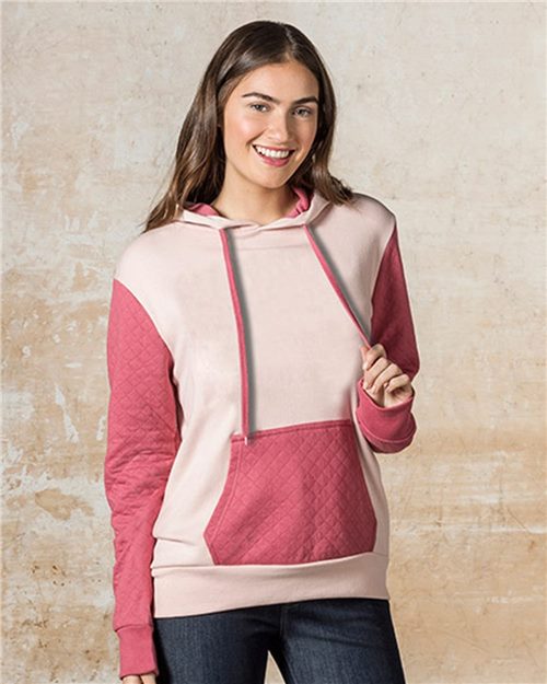 MV Sport - Women's Cloud Fleece Quilted Hooded Sweatshirt - W19145