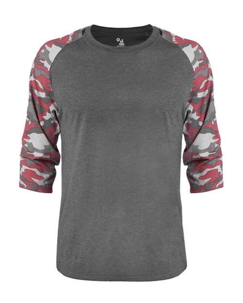 Badger - Vintage Camo Triblend Baseball T-Shirt - 4971