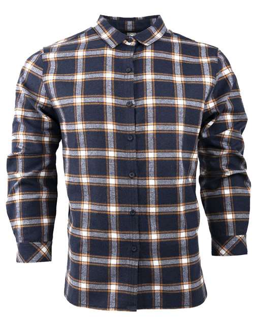 Burnside - Women's No Pocket Yarn-Dyed Long Sleeve Flannel Shirt - 5212