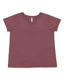 LAT - Curvy Collection Women's Fine Jersey V-Neck Tee - 3817