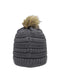 Outdoor Cap - Cable Knit Faux Fur Pom - OC805