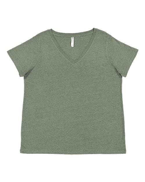 LAT - Curvy Collection Women's Fine Jersey V-Neck Tee - 3817