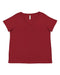 LAT - Curvy Collection Women's Fine Jersey V-Neck Tee - 3817