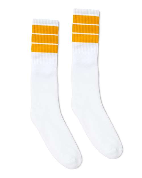 SOCCO - USA-Made Striped Crew Socks - SC100