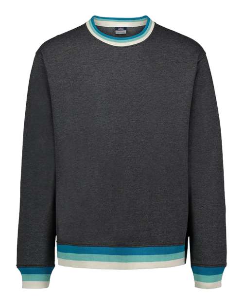 MV Sport - Classic Fleece Striped Crewneck Sweatshirt - 19144