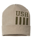 CAP AMERICA - USA-Made Patriotic Cuffed Beanie - RK12